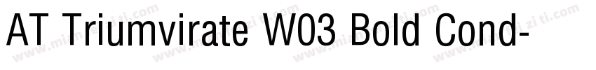 AT Triumvirate W03 Bold Cond字体转换